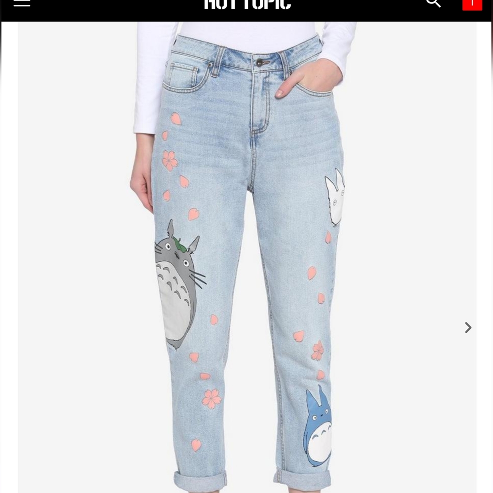 HOT TOPIC  TOTORO SAKURA MOM JEANS PLUS SIZE 16